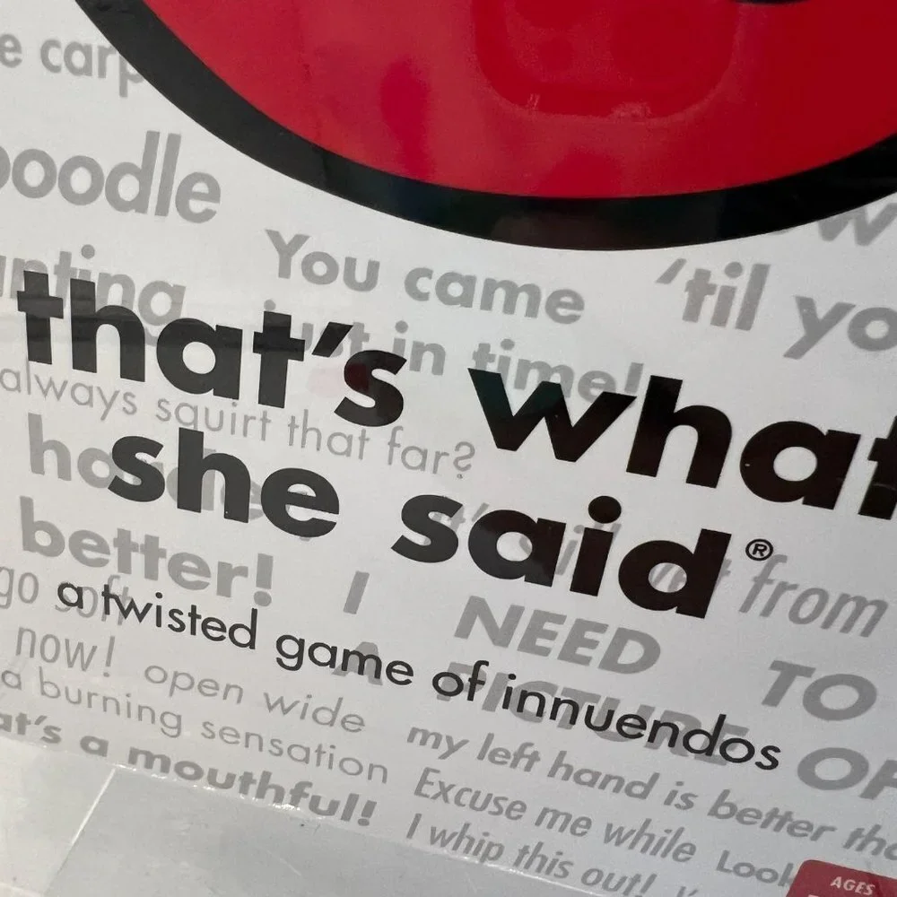That's What She Said Game - The hilariously twisted party game adults only.